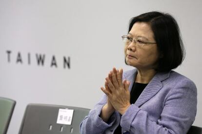 La líder de la oposición taiwanesa y candidata presidencial Tsai Ing-wen.
