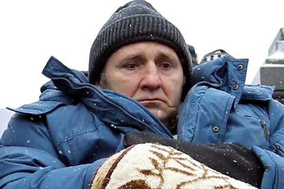El reportero Mikhail Beketov, durante una manifestación en Moscú de la oposición al Kremlin, el 21 de noviembre de 2010.
