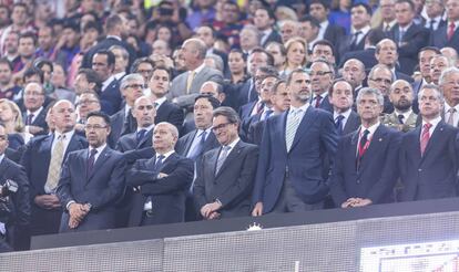 Palco de autoridades en la final de la Copa 2015.