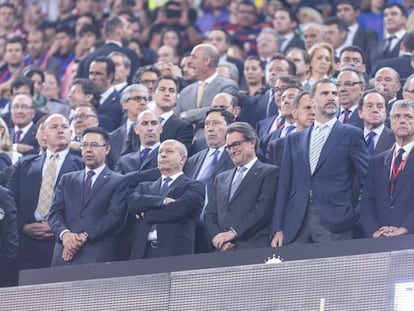 Palco de autoridades en la final de la Copa 2015.