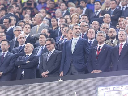 Palco de autoridades en la final de la Copa 2015.