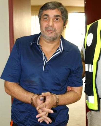 Kalashov llega a Getafe tras su detención en Dubai en junio de 2006.