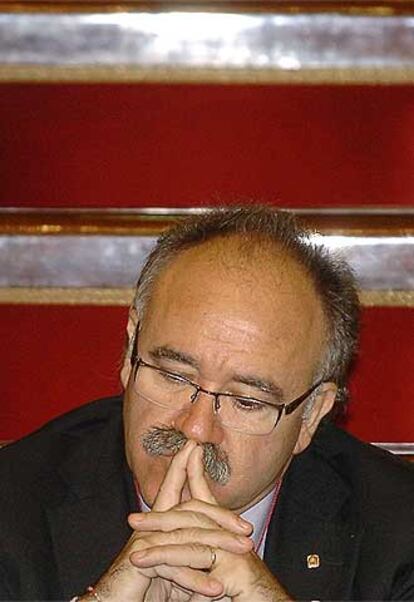 El presidente de ERC, Josep Lluís Carod Rovira, ayer en el Senado.