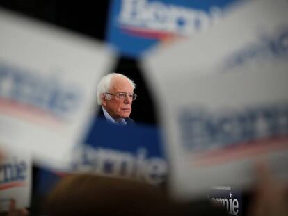 Bernie Sanders, en un acto de campaña en Mildford (EE UU).