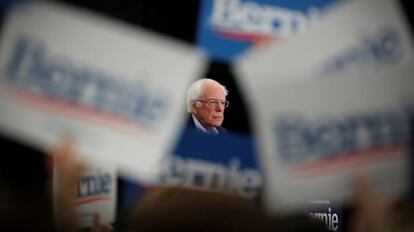 Bernie Sanders, en un acto de campaña en Mildford (EE UU).