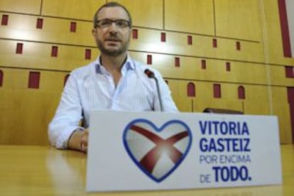 Maroto en rueda de prensa este viernes en Vitoria.