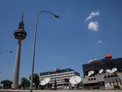 Sede de los informativos de TVE en Torrespaña, Madrid.