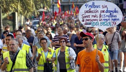 La manifestación discurrió por el centro de Valencia.