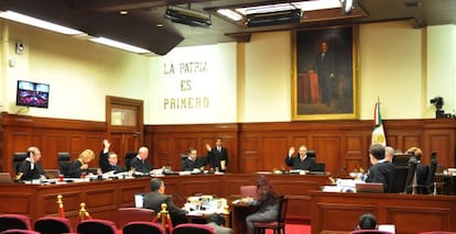 La Suprema Corte, en una sesión de inicios de octubre.