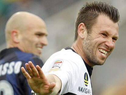 Cassano, en un partido de Liga con la camiseta del Parma