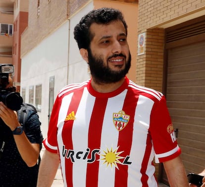 Turki Al-Sheikh, justo después de comprar el Almería.