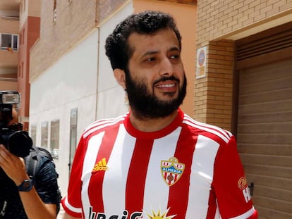 Turki Al-Sheikh, justo después de comprar el Almería.