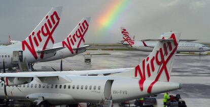 Aviones de Virgin Australia, en Sídney en 2016.