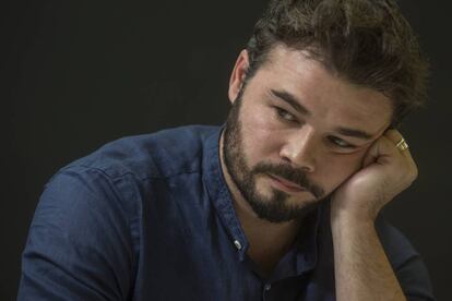 Gabriel Rufián, durante la entrevista