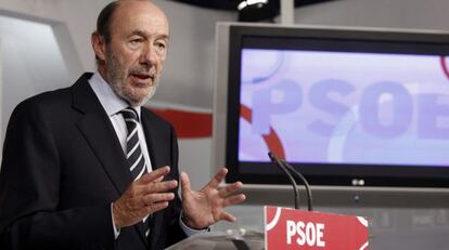 El líder del PSOE, Alfredo Pérez Rubalcaba