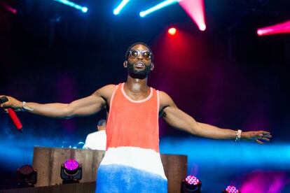 Tinie Tempah performs at Benicàssim on Thursday.