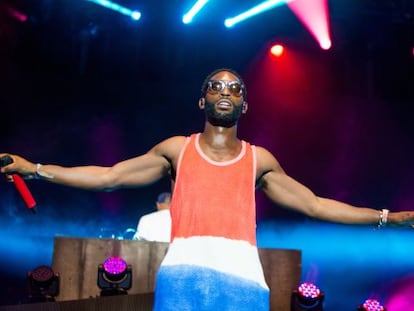 Tinie Tempah performs at Benicàssim on Thursday.