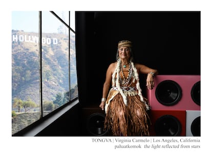 Virginia Carmelo, a member of the Tongva people and speaker of the Tongva language, in Los Angeles, California.