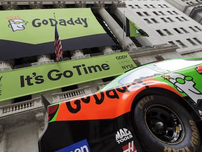 Imagen de la salida a bolsa de GoDaddy en abril de 2015.