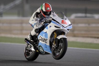 Danilo Petrucci, durante una sesión de entrenamiento en el circuito de Doha.