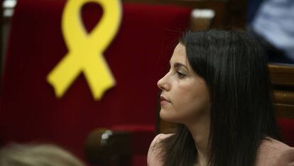 Ines Arrimadas en el Pleno del Parlament el pasado miércoles.