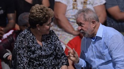 Dilma Rousseff e Lula em campanha em 20 de outubro. 