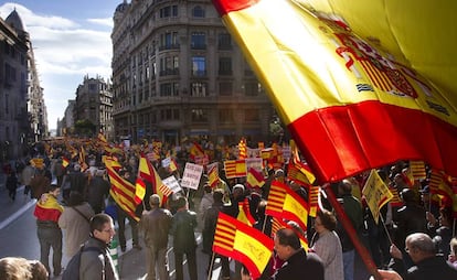 Imagen de archivo de una celebraci&oacute;n del d&iacute;a de la Constituci&oacute;n en Barcelona.