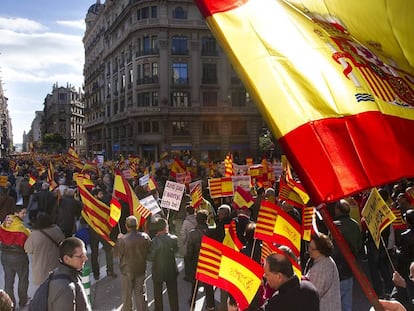Imatge d'arxiu d'una celebració del Dia de la Constitució a Barcelona.
