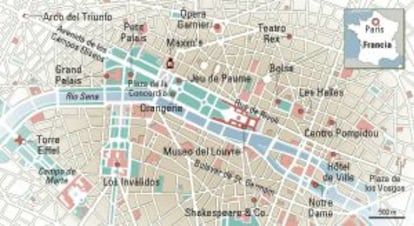 Mapa de París.