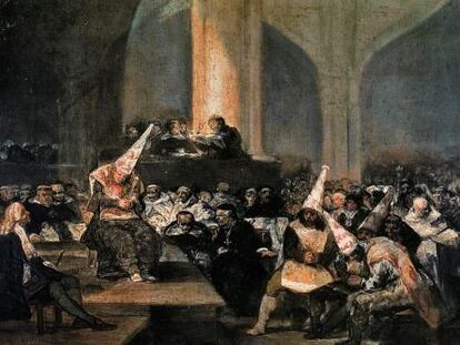 &#039;Auto de fe de la Inquisici&oacute;n&#039;, &oacute;leo de Francisco de Goya.