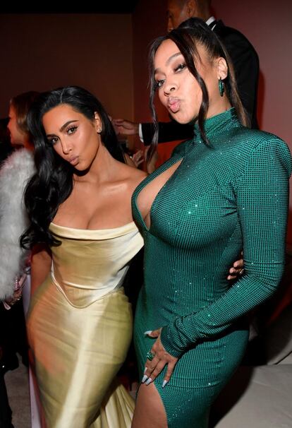 Kim Kardashian junto a Lala Anthony.