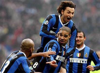 Los jugadores del Inter festejan un gol en una jornada anterior