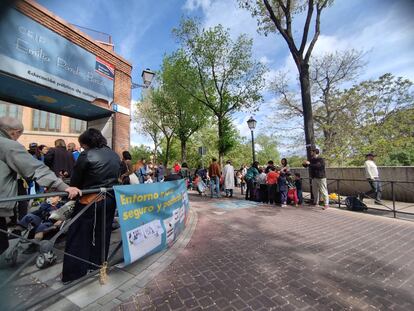 El colegio Emilia Pardo Bazan, en Madrid, participa en la revuelta escolar del mes de abril.