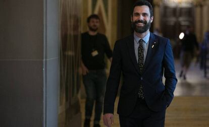 El presidente del Parlament, Roger Torrent, este miércoles.