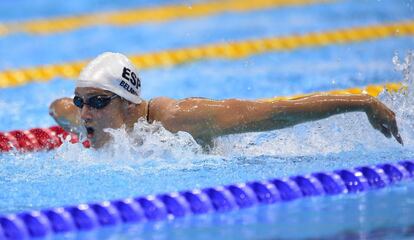 Mireia Belmonte, durante la prueba de 200m mariposa.