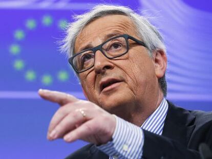 Jean-Claude Juncker speaking at the European Commission on Friday.