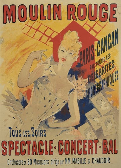 'Paris Cancan. Moulin Rouge' (1890), de Cheret.