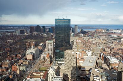 La torre John Hancock de Boston construida en 1976.