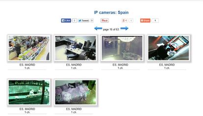 Captura de pantalla de la web rusa que muestra las imágenes de 'webcam' españolas.