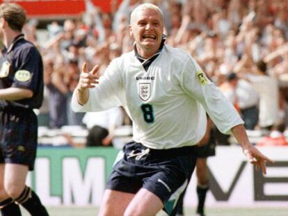 Paul Gascoigne, en la Eurocopa del 96.