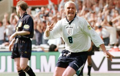 Paul Gascoigne, en la Eurocopa del 96.