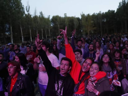 Concierto en el en el camping de Sonorama, en Aranda de Duero.