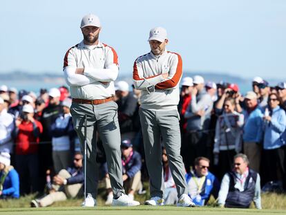 Jon Rahm y Sergio García, este sábado.