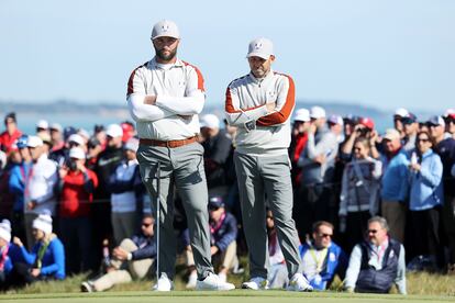 Jon Rahm y Sergio García, este sábado.