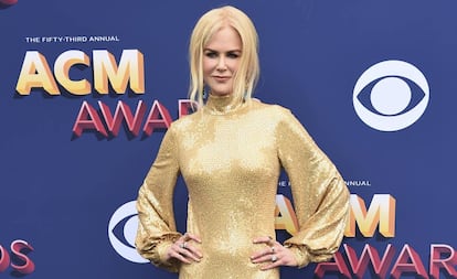 Nicole Kidman en los Premios de la Academia de Música Country celebrados en abril de 2018 en Las Vegas (EE UU).