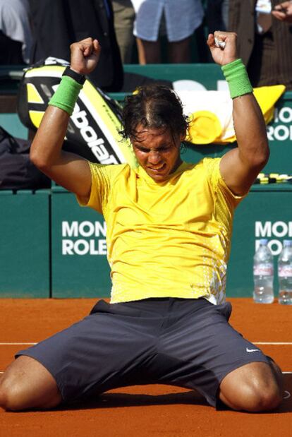 Rafael Nadal celebra la victoria.