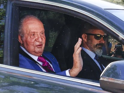 El rey emérito, durante su visita el año pasado a España.