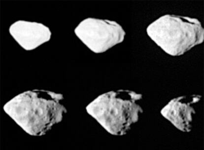 Imágenes del asteroide Stein fotografiado por la nave <i>Rosetta</i>.