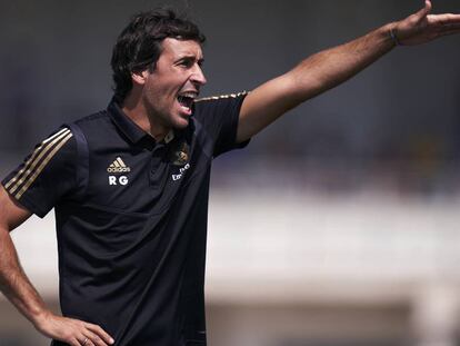 Raúl, en su primer partido como entrenador del Real Madrid B Castilla.