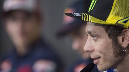 Rossi en rueda de prensa.